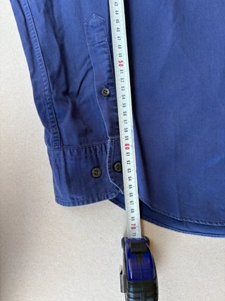 Pedro del hierro - Camisa lisa azul  - Talla M