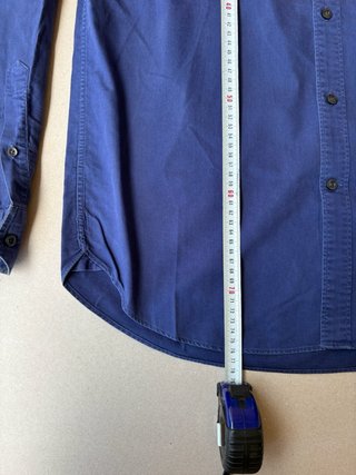 Pedro del hierro - Camisa lisa azul  - Talla M