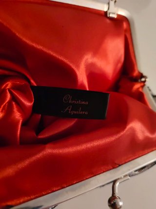 Bolso de fiesta encaje plateado, Christina Aguiler