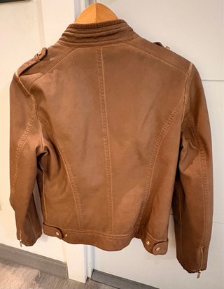 Cazadora cuero marrón talla M