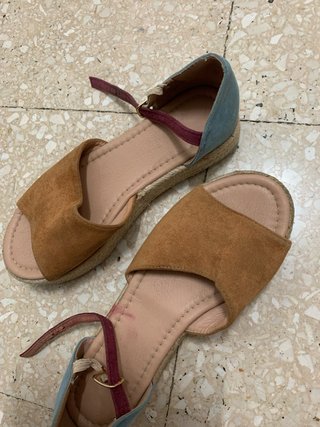 Sandalias Espartera Piel Auténtica