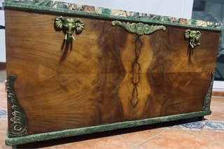 Baúl antiguo de madera RESTAURADO