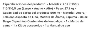 Cama de 200 x 260 de metro