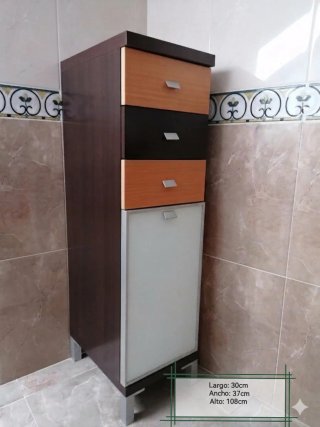 Conjunto de Muebles (Espejo + Bajo + Columna)