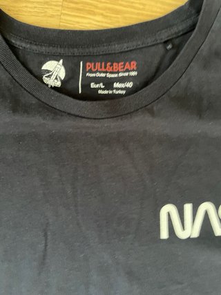 Camiseta Pull&Bear NASA Azul Talla M
