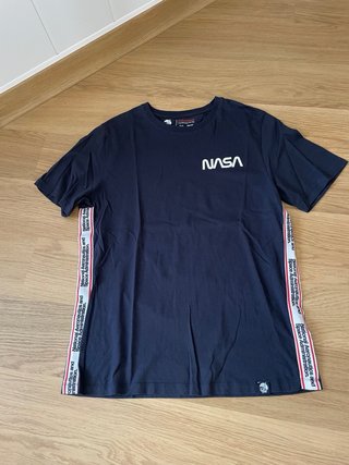 Camiseta Pull&Bear NASA Azul Talla M