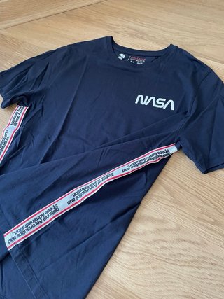 Camiseta Pull&Bear NASA Azul Talla M