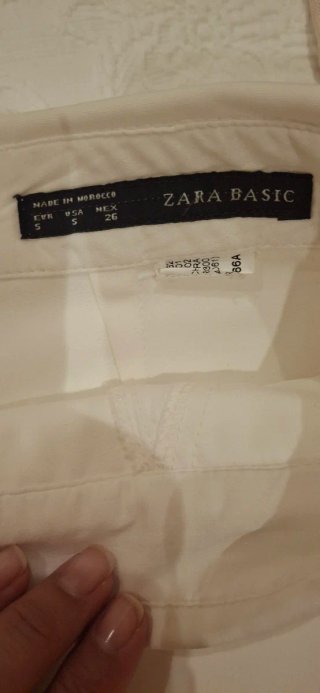Falda pantalón Zara blanca mini