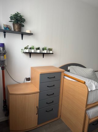 Cama juvenil con carro nido y cajones