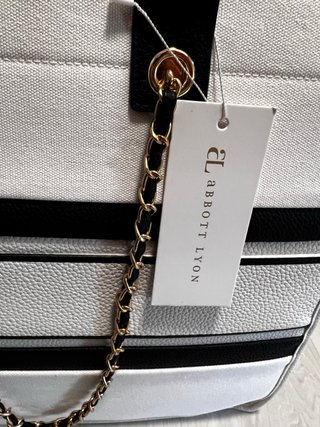 Bolso Abbott Lyon Blanco y Negro