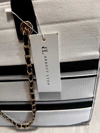 Bolso Abbott Lyon Blanco y Negro
