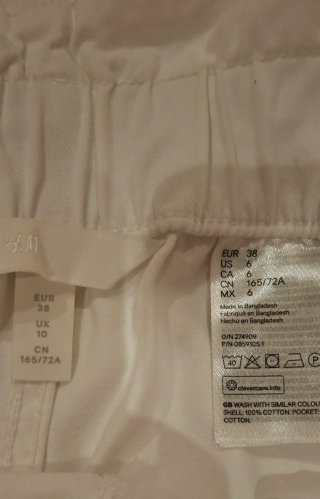 Pantalón corto H&M blanco