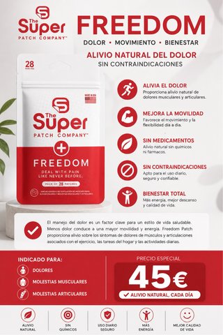30 Parches Freedom Alivio Dolor Muscular
