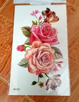 Pack 6 Tatuajes Temporales Flores Rosas (NUEVOS!)