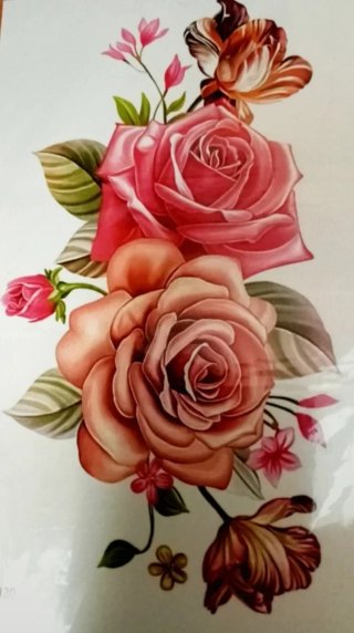 Pack 6 Tatuajes Temporales Flores Rosas (NUEVOS!)