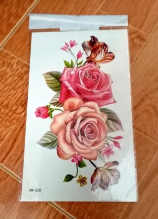 Pack 6 Tatuajes Temporales Flores Rosas (NUEVOS!)