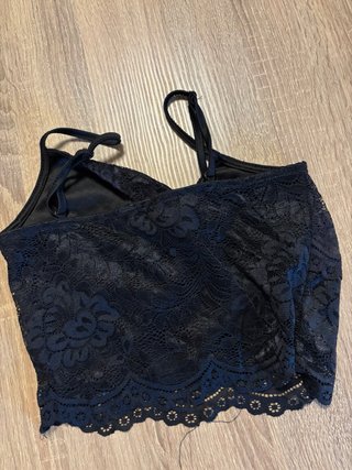 Top encaje negro tirantes talla única