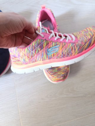 Zapatillas Skechers Azul y Rosa