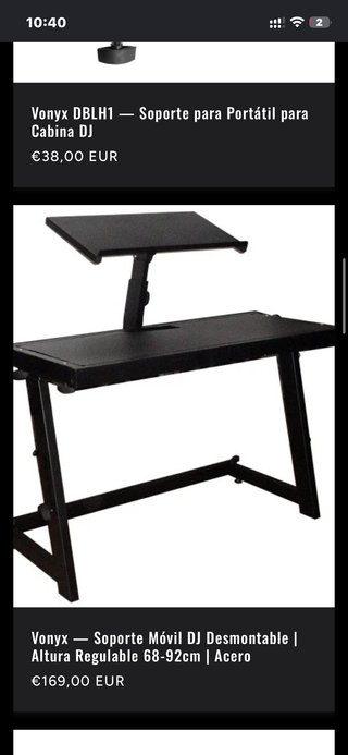 Soporte DJ Vonyx DBLH1 para portátil
