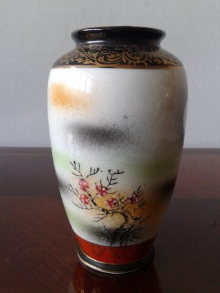Jarrón chino de porcelana vintage