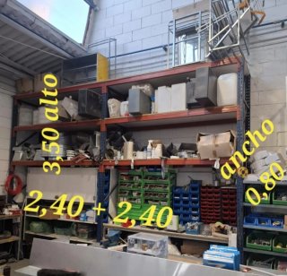 Estantería industrial 3,50m alto x 2,40m ancho