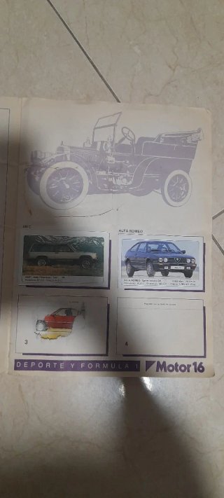 Álbum Motor 16 para cromos.