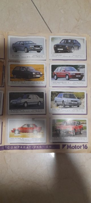 Álbum Motor 16 para cromos.