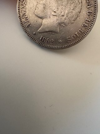 Moneda antigua de plata 1892