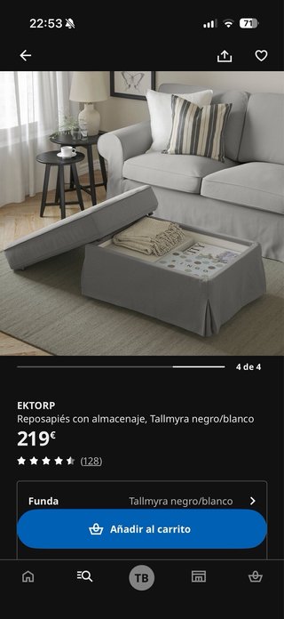 Reposapiés Ektorp Ikea.