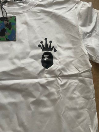 Camiseta Stüssy x BAPE Blanca Talla M