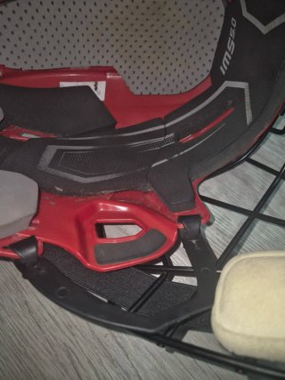Casco portero Hockey Hierba Bauer Rojo