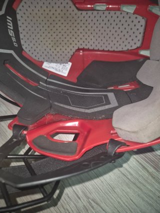 Casco portero Hockey Hierba Bauer Rojo