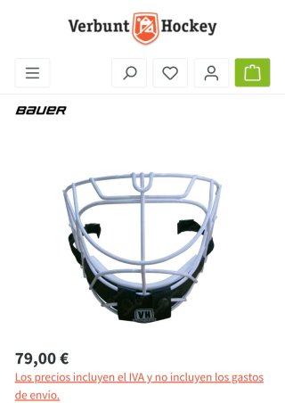 Casco portero Hockey Hierba Bauer Rojo