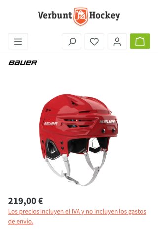 Casco portero Hockey Hierba Bauer Rojo