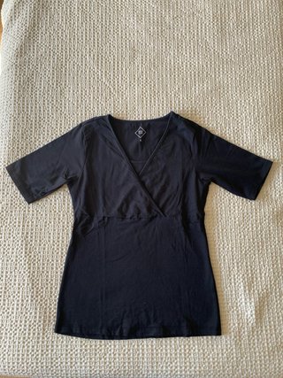 2 camisetas de lactancia TEX talla S – blanco y ne