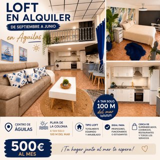 LOFT EN ALQUILER TEMPORAL AGUILAS CENTRO