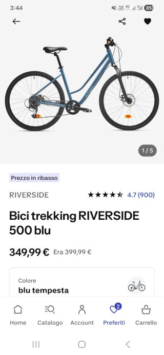 Bicicletta Trekking Riverside 500