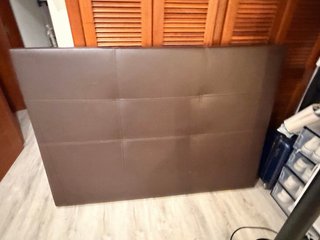 Cabecero de cama polipiel marrón
