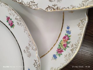 Antigua vajilla porcelana francesa