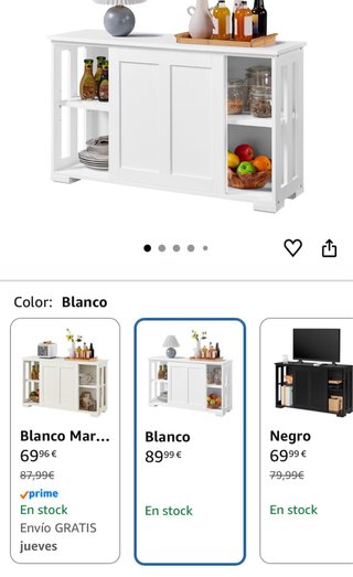 Mueble auxiliar blanco