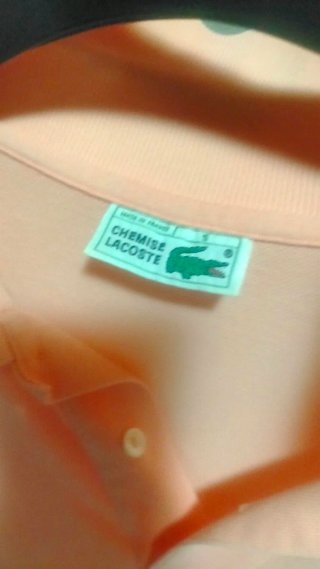 Polo Lacoste rosa maniche corte