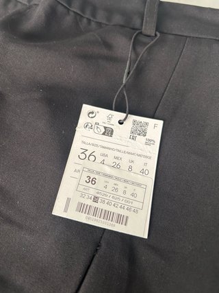 Pantalón Falda Stradivarius Talla 36 Negro