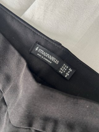 Pantalón Falda Stradivarius Talla 36 Negro