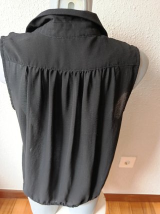Camisa negra transparente
