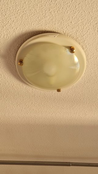 Lámpara plafón cristal y plástico