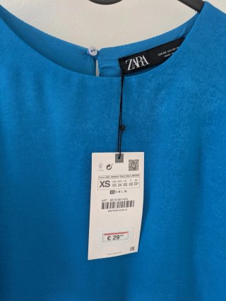 Vestido corto de volantes azul NUEVO ZARA