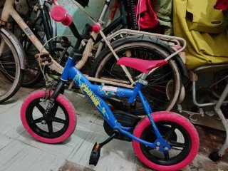 Bicicleta Infantil Spiderman Azul y Rosa