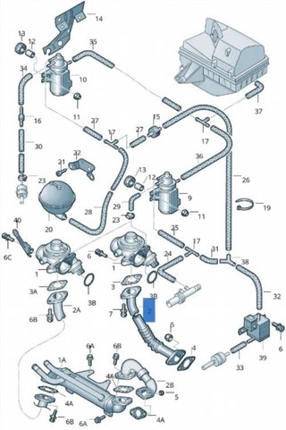 Tubo EGR VW 038131521J