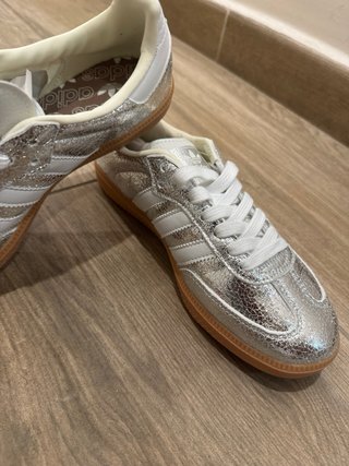 Adidas Samba Plata y Blanco Mujer