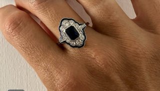 Anillo estilo antiguo baño oro